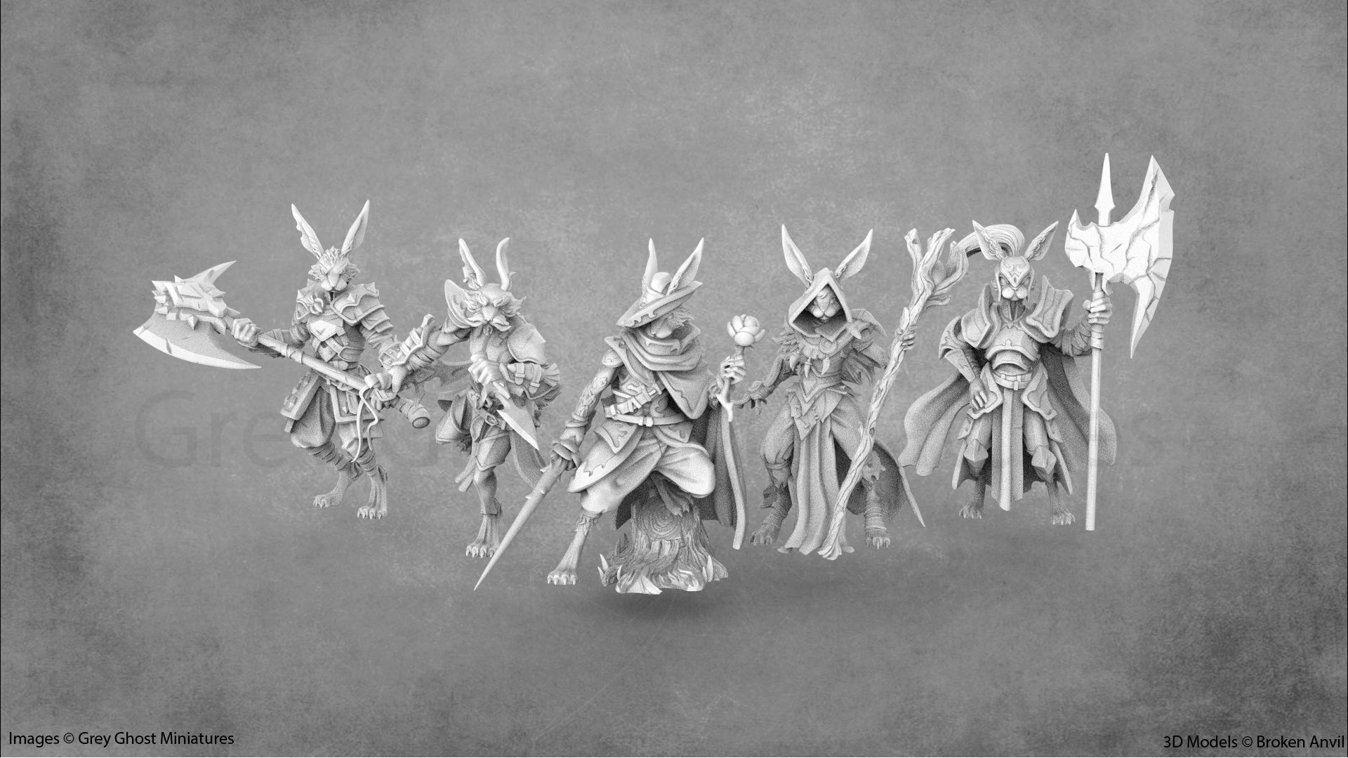 Rabbitfolk Miniatures: Resin D&D Miniatures (28mm/32mm)