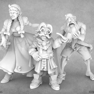 Fantasy Townsfolk Miniatures | Cast n Play