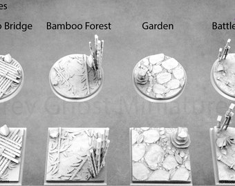 D&D Fantasy RPG collector piece Asian 4 Sizes 25mm 30mm 40mm 50mm Undergrowth Forest Bases Extra terrains bases pieces Cobramode
