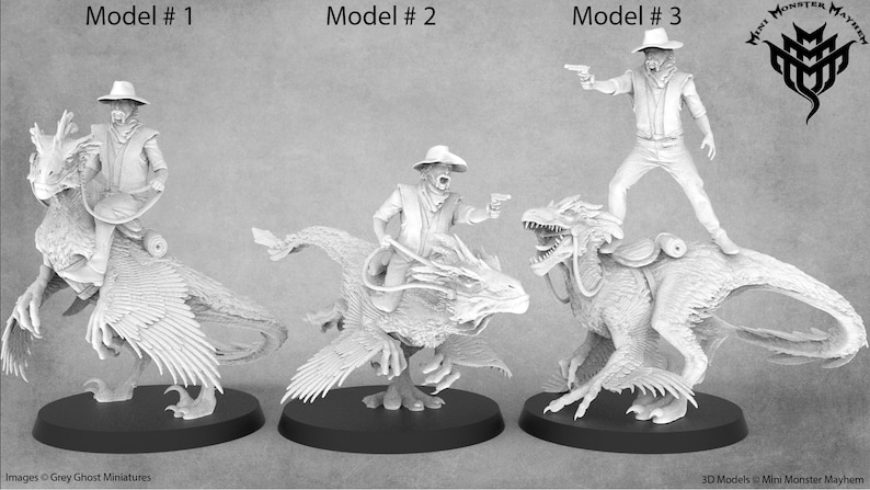 Fantasy Wild West Dinosaur Riders | Dinosaur Rider Miniatures | Mini ...