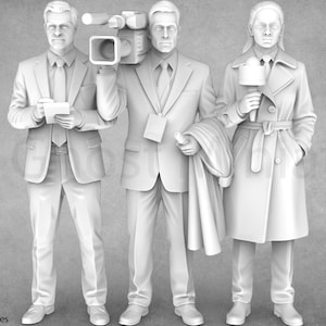 Scène de diffusion en direct | Nouveaux reporters | Caméraman | Compatible avec les échelles Dnd, HO, S & O | Greg Gonzalez