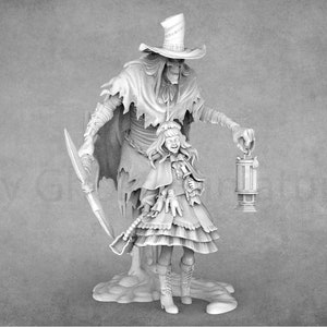 Angelica & Ghost | Halloween Horror Miniatures | White Werewolf Tavern
