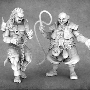 Miniaturas de esclavistas de fantasía / Aldeanos / Miniaturas STL