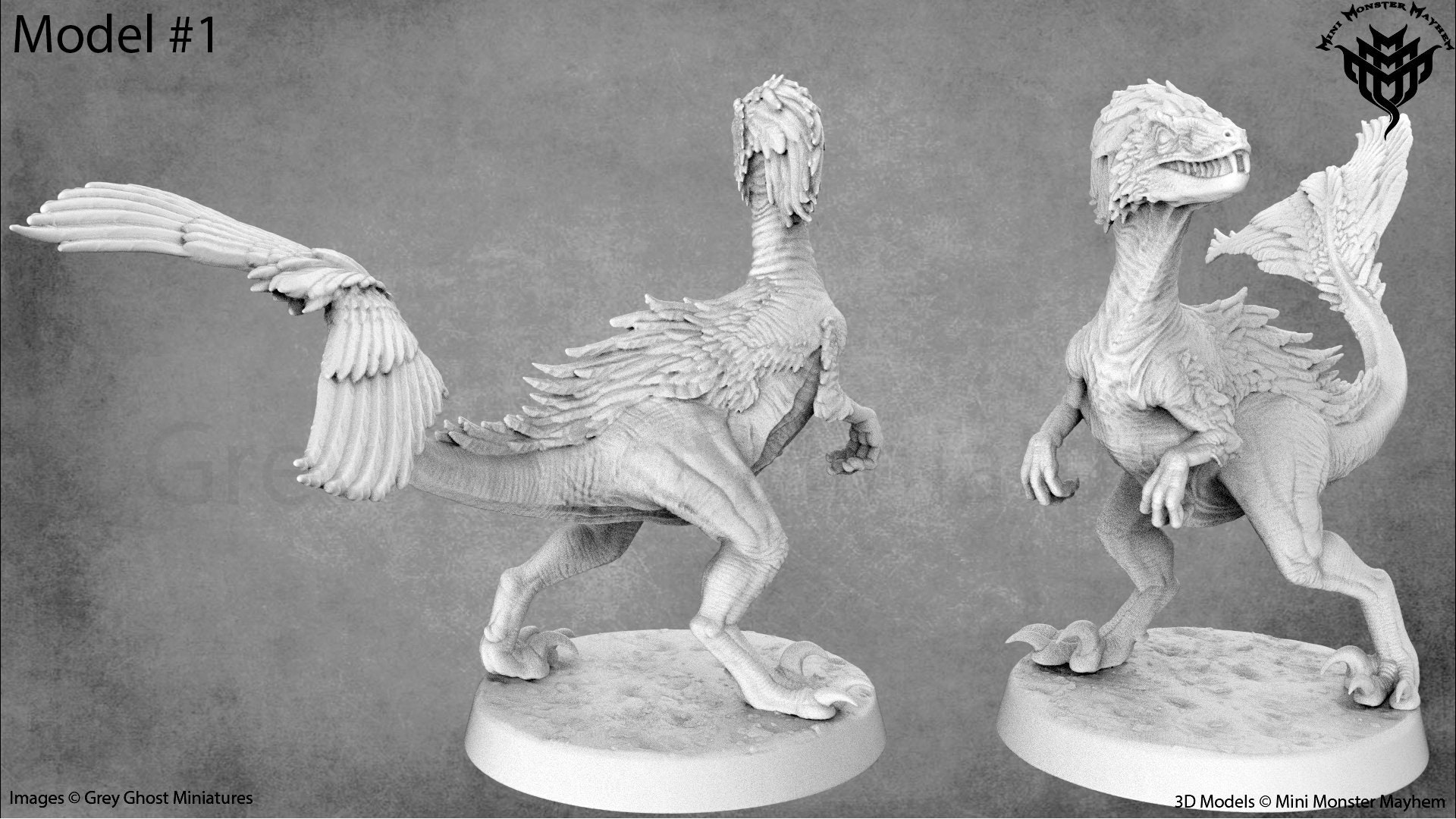 Resin Raptor Model: Dinosaur Miniature for Tabletop Gaming - Etsy