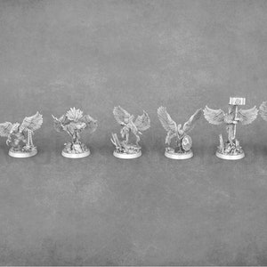 The Skyborn of Aquila Birdfolk / Owlfolk Miniatures 28mm 32mm 54mm 75mm Daybreak Miniatures image 2