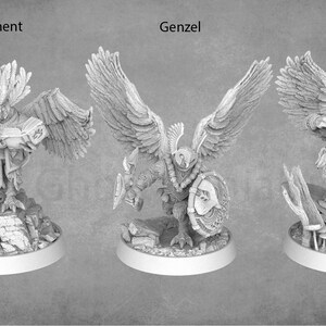 The Skyborn of Aquila Birdfolk / Owlfolk Miniatures 28mm 32mm 54mm 75mm Daybreak Miniatures image 4