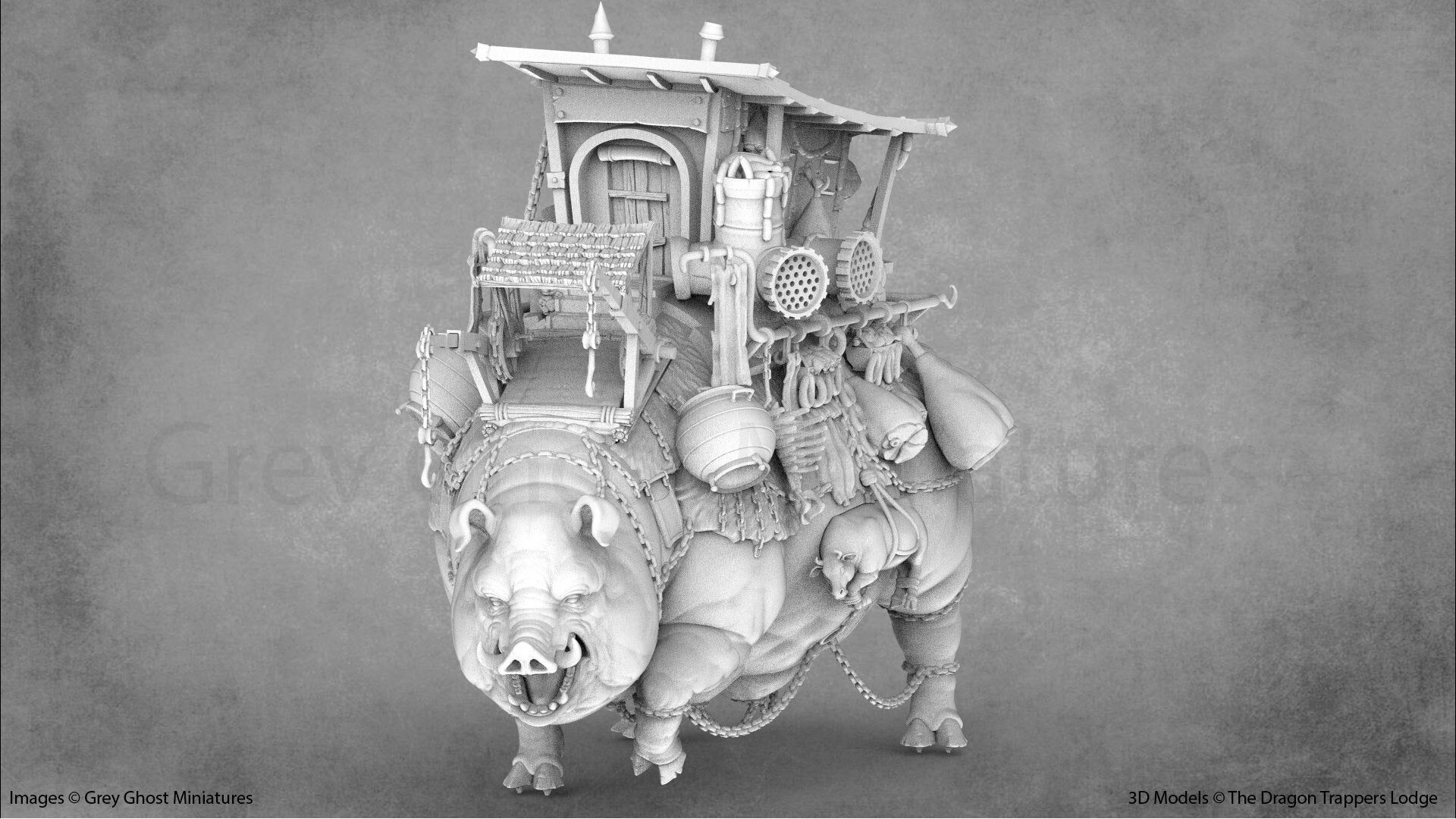 Flying Pig Miniatures | Dragon Trappers Lodge - Etsy