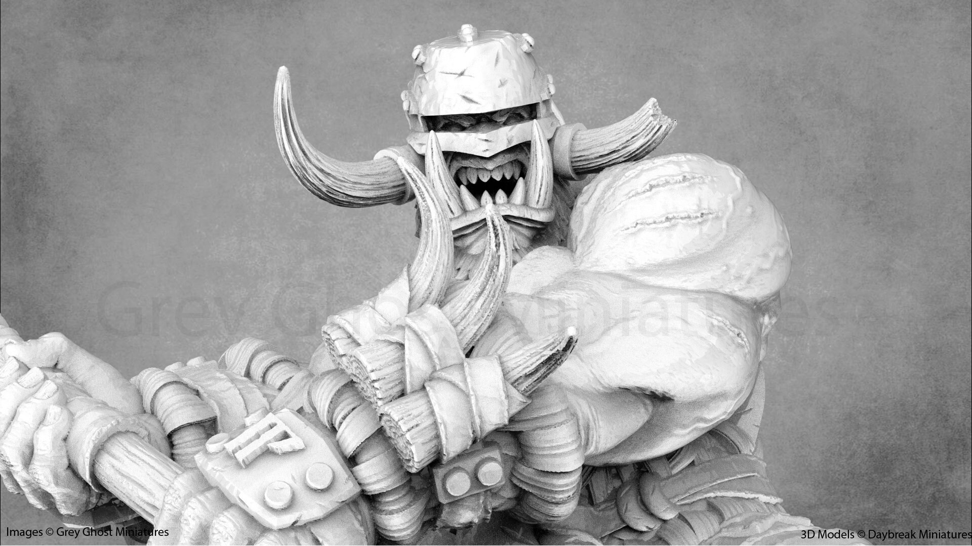 ショウ Machinus Zwergbrecher Orc Miniature: 32mm/75mm Resin Figurine - Etsy