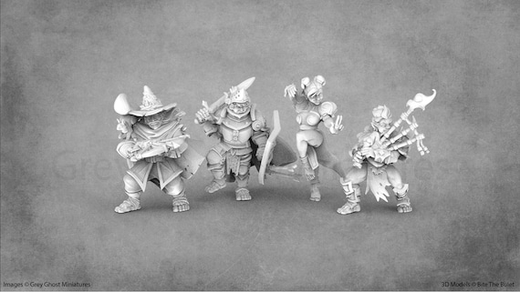 Halfling Miniatures | Ranger | Rogue | Wizard | Paladin | Druid | Monk | Bards | Bite The Bullet