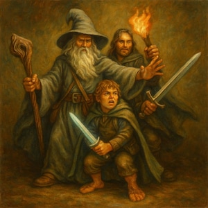 Fellowship of the Rings Miniature Set | Gorgeous 32mm fantasy miniatures | RN Estudio