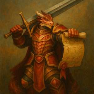 Miniatura de resina del Caballero de la Nacimiento de Dragón: Modelo de luchador DnD (28-32 mm)