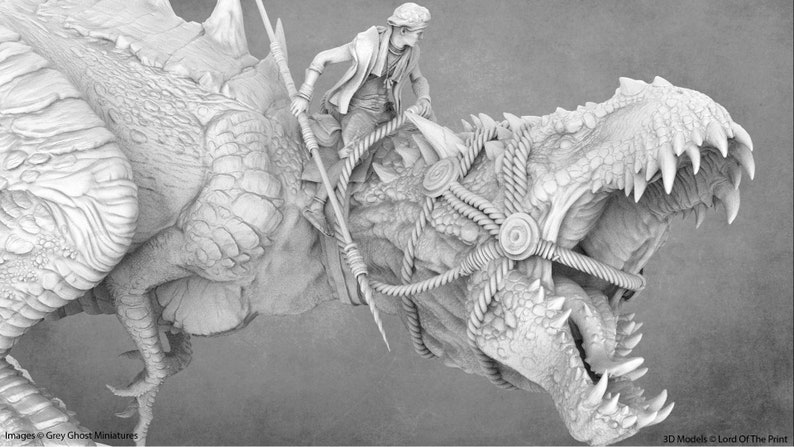 Marvel T Rider Rex T-rex & Rider | Dinosaur Model | Lord of the Print - Etsy