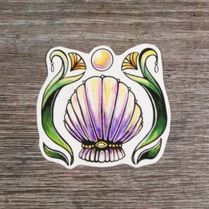 Sticker coquillage perlé