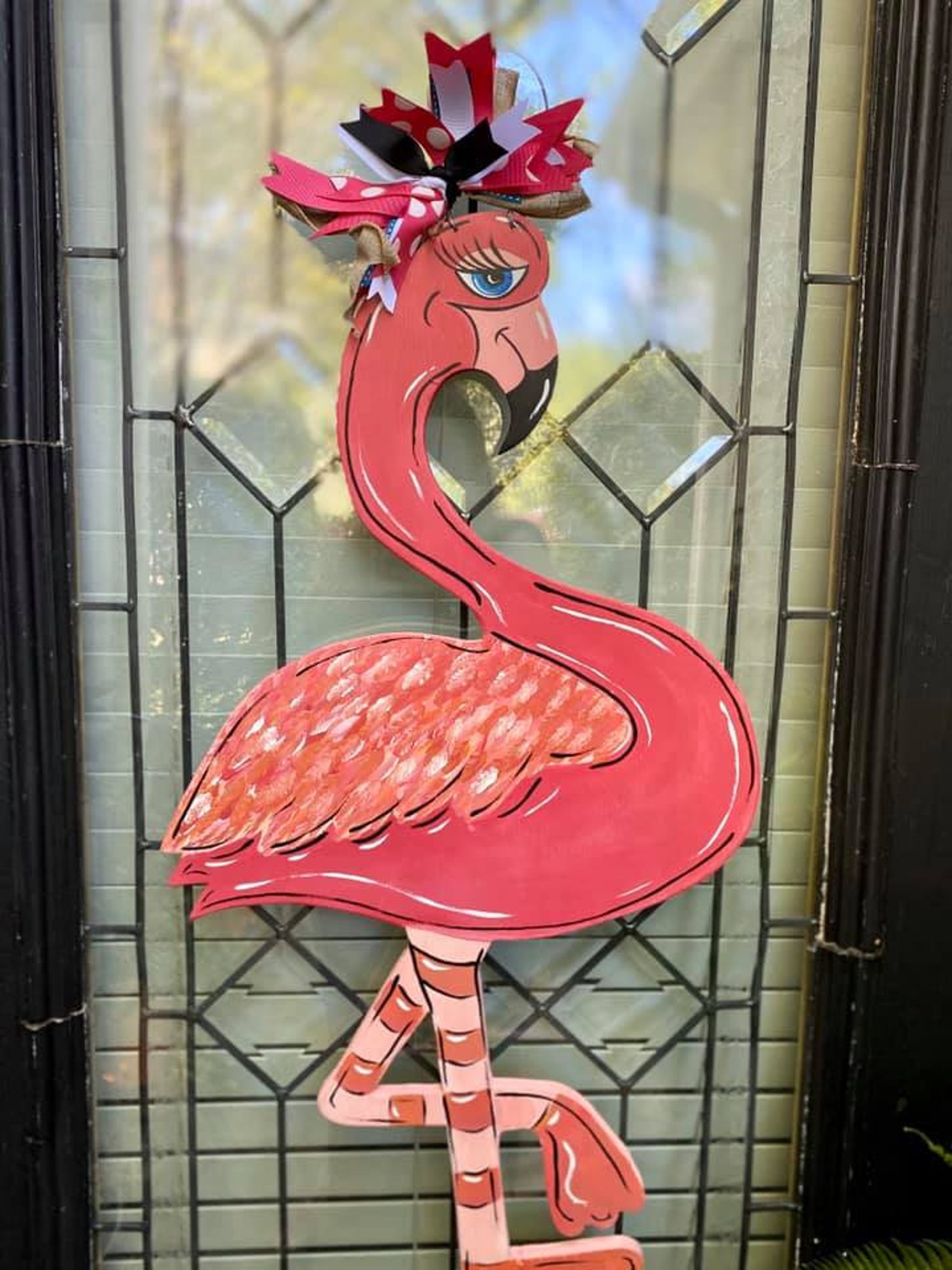 Flamingo Door Hanger Etsy