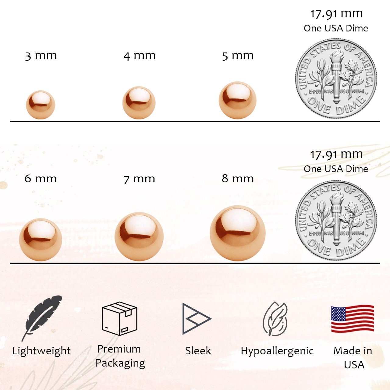 SOLID 14k Gold Ball Earrings 100 Real Gold for Girls Etsy