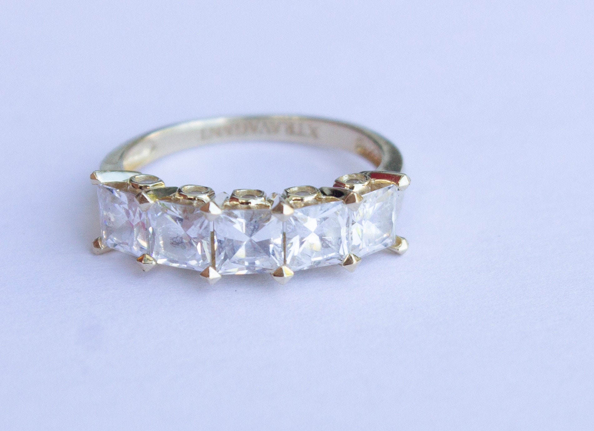 Vintage 14k Yellow Gold Cubic Zirconia Ring Xtravagant Size