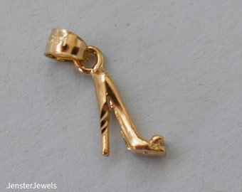 Vintage 14k Yellow Gold Dazzlers High Heel Pendant
