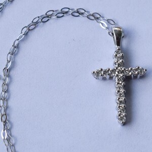 Platinum Cross Necklace - Etsy