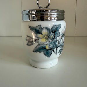 Vintage Royal Worcester Egg Coddler -Porcelain- Woodland Pattern