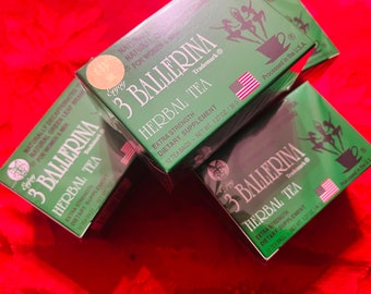 3 Ballerina herbal tea dietary supplement 12 count