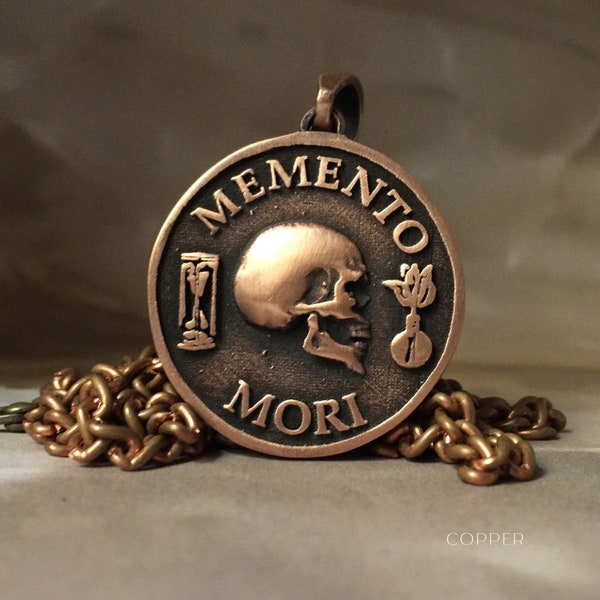 Memento Mori pendant,stoicism symbol, necklace for men  and women, beautifull jewelry, for gift comes in perfect fine box - Medium size