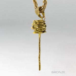 Rose Necklace, Bronze Necklace, Silver Necklace, 24K Gold-Plated Necklace, beautiful handmade, great for an everlast gift
