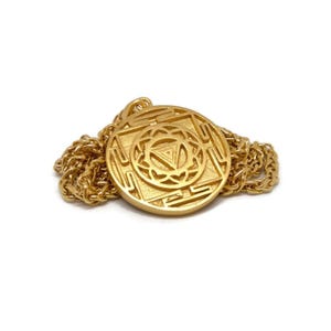 Kali Yantra Pendant: Gold Plated Sterling Silver Tantric Necklace