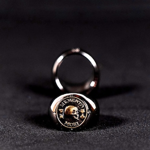 Memento Mori Ring - Stoic ring - Sterling Silver; 24K Gold plated; Oxidised Bronze; Skull Ring Bronze • Spiritual Talisman • Gothic Ring