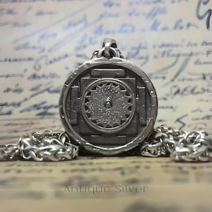 Shiva Yantra Pendant: Sterling Silver Sacred Geometry Necklace