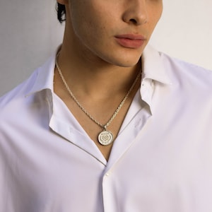 Amor Fati necklace, Stoic pendant, Sterling Silver, Gold Plated, Bronze, Copper, U nisex jewelry, Small size, great for gift,