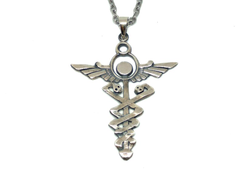 Silver 925 Caduceus Pendant AZ11159-925 Silver 925 Caduceus Pendant AZ11159-925