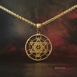 Metatron Necklace, Sacred Geometry. Unisex. Sterling Siver. Gold Plated. Bronze. Copper. Handcrafted.