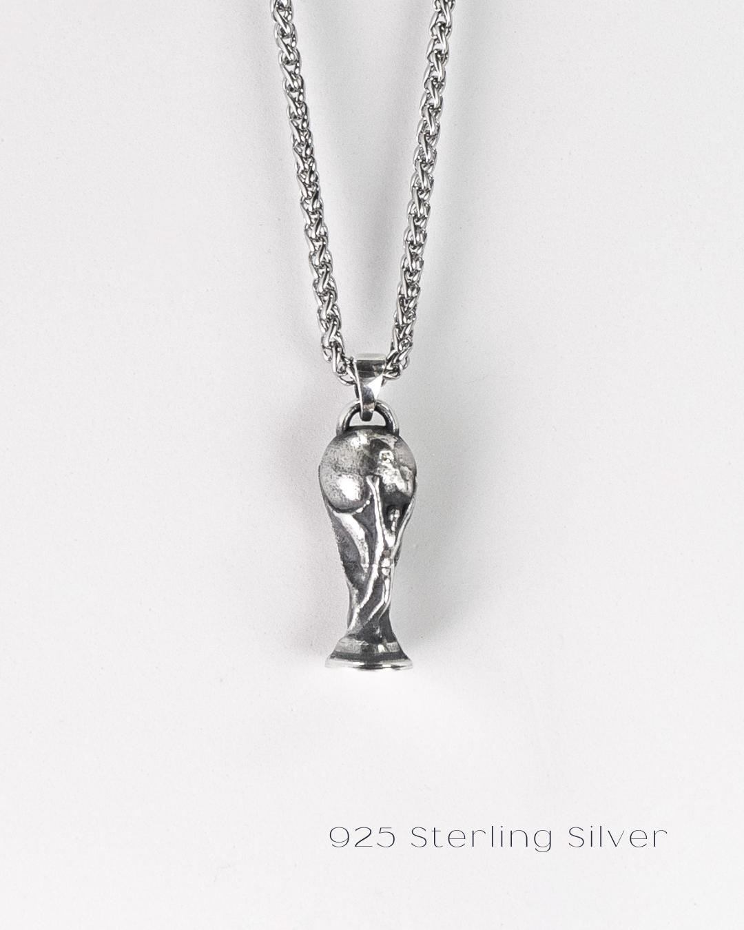 World Cup Necklace, Real Handmade, Great for Football Fans