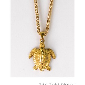 Turtle necklace, Bronze necklace, Sterling Silver necklace, 24k Gold Plated necklace, Dainty necklace, Handmade