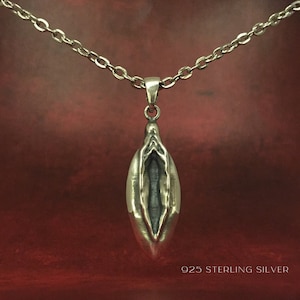 Collana Yoni, collana in bronzo, collana in argento sterling, collana placcata oro 24k, collana Vulva, collana femminista. Fatta a mano.