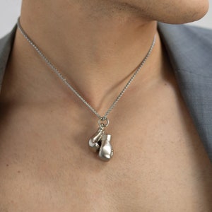 Boxing gloves necklace, Bronze necklace, Sterling Silver necklace, 24k Gold Plated necklace, Boxing Gifts