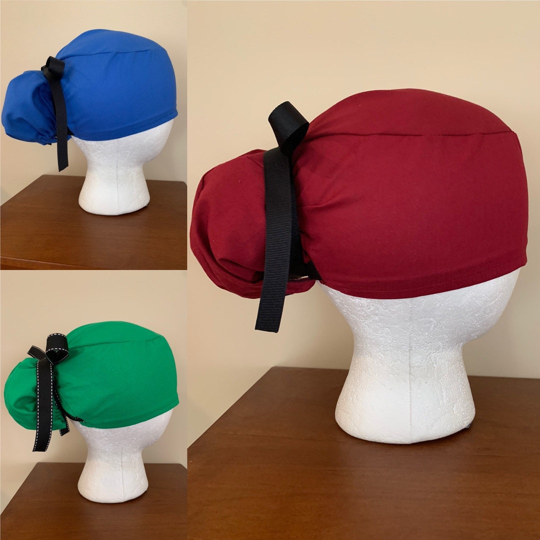 Ponytail Scrub Caps / Surgical Capssolids Etsy