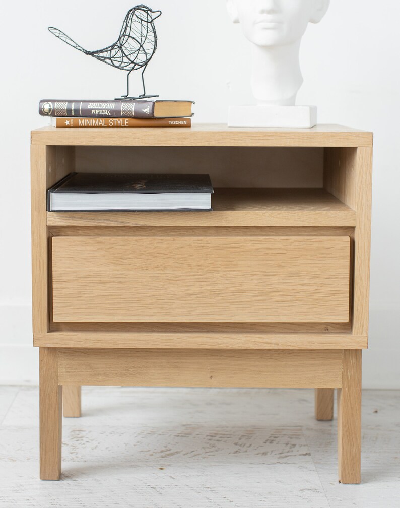 Oak bedside table Etsy