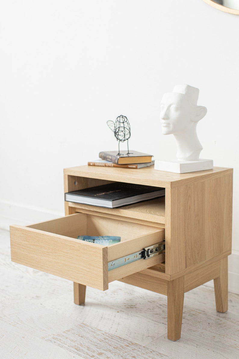 Oak bedside table Etsy