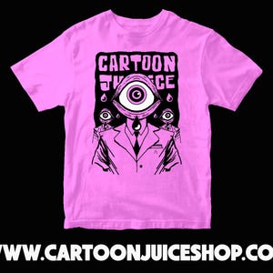Camiseta rosa "The Eyes Have It" de Cartoon Juice