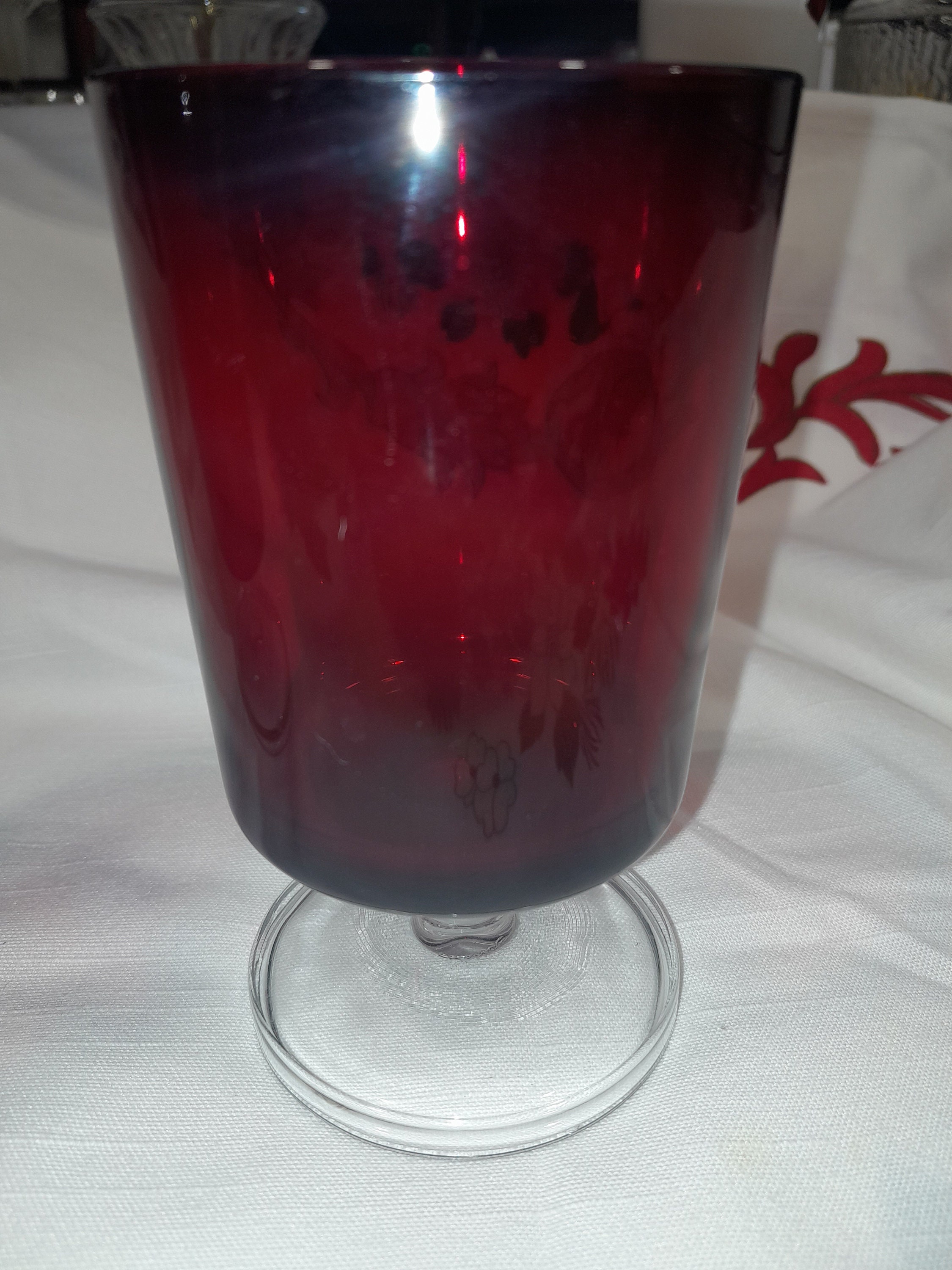 Beautiful Set of Ruby Glasses Etsy