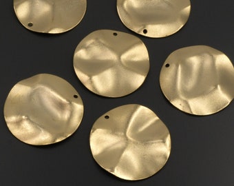 28.5 MM Gold Plated Earrings, brass finding, brass earring disc, earring accessories, earring connector, dangle earrings, UrbanroseSupplies