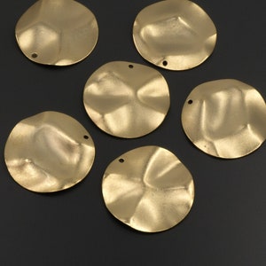 28.5 MM Gold Plated Earrings, brass finding, brass earring disc, earring accessories, earring connector, dangle earrings, UrbanroseSupplies
