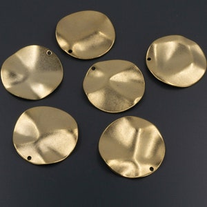 25 MM Gold Plated Brass earring findings, brass finding, brass earring disc, earring accessories, earring connector,  dangle earrings