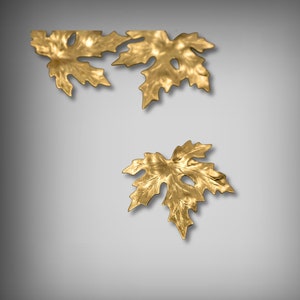 Brass Findings, SMALL Maple Leaf, Brass Supplies, Jewelry Findings, Brass Stampings, Leaf Pendant, US Brass Components, Raw Brass Findings