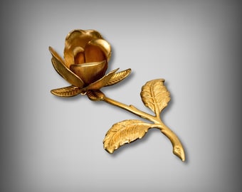 Brass Rivet Rose: Layered Petal Flower Finding