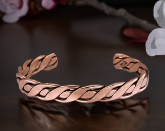 EXTRA LARGE Heavy Men's Copper Bracelet - 8.5 Inches, HUGE Copper Bracelet, Solid Copper Bracelet, Twisted Wire Copper Bracelet