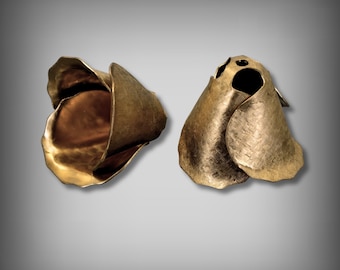 Large Brass Petal Bead Caps: Vintage Style Findings (29 MM)
