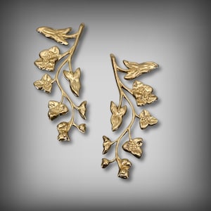 Brass Stamping, Brass Vine Leaves, Vine Leaves, Brass Jewelry Components, Brass Findings, Leaf Earrings, Brass Components, UrbanroseSupplies