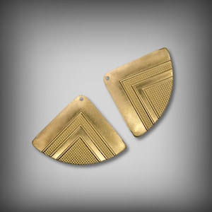 Raw Brass Earring Findings, Art Deco Earrings, Brass Finding, Brass Earring Drop, Earring Accessories, Earring Connector,  Dangle Earrings